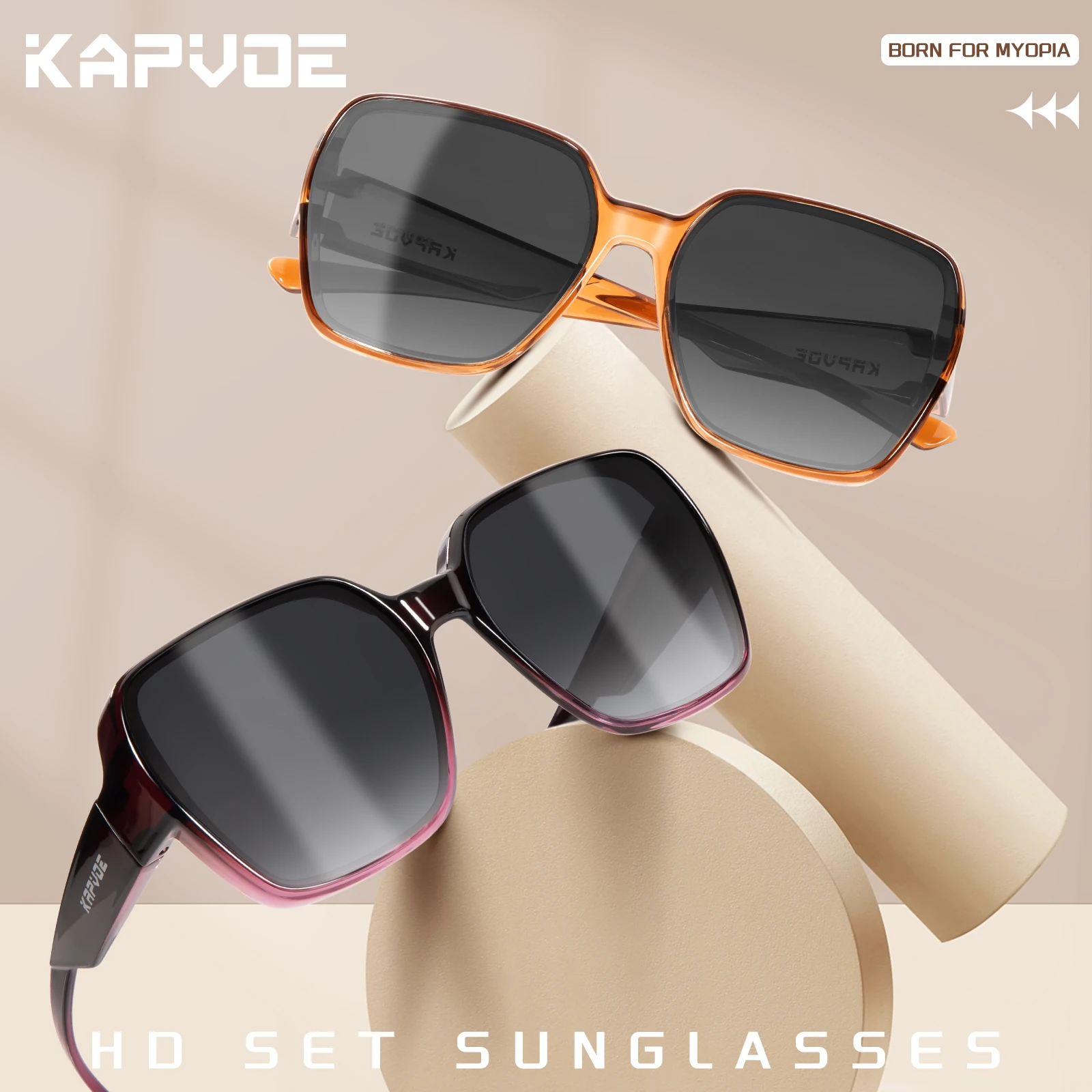 Fishing Sunglasses Polarized - Kacamata Kapvoe Fitover Sunglasses Oversized Square